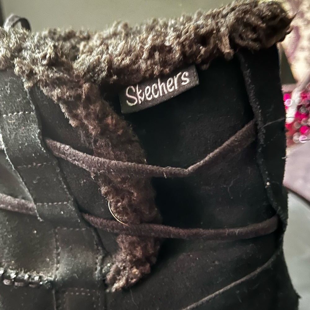 Skechers Black Boots with Plush Lining